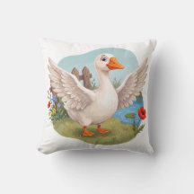 Almohada de tirar para cuna de granja de ganso lin