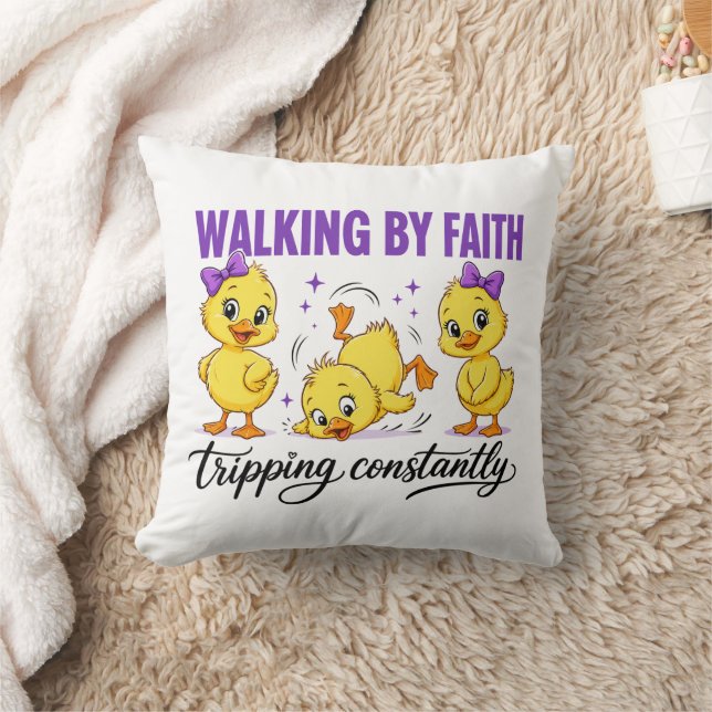 Almohada de tirar Patos de Caminar por Fe (Manta)