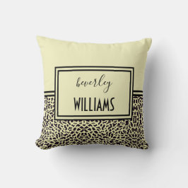 Almohada de tirar personalizada de crema con estam