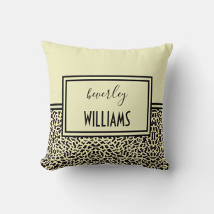 Almohada de tirar personalizada de crema con estam