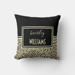 Almohada de tirar personalizada de leopardo de cre
