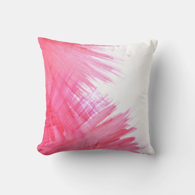 Almohada de tirar - Pintura abstracta rosa (Anverso)