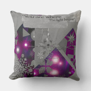Almohada de Tirar Preciosa Luz - Gema Púrpura