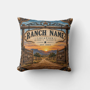 Almohada de Tirar Puerta de Rancho Occidental en P