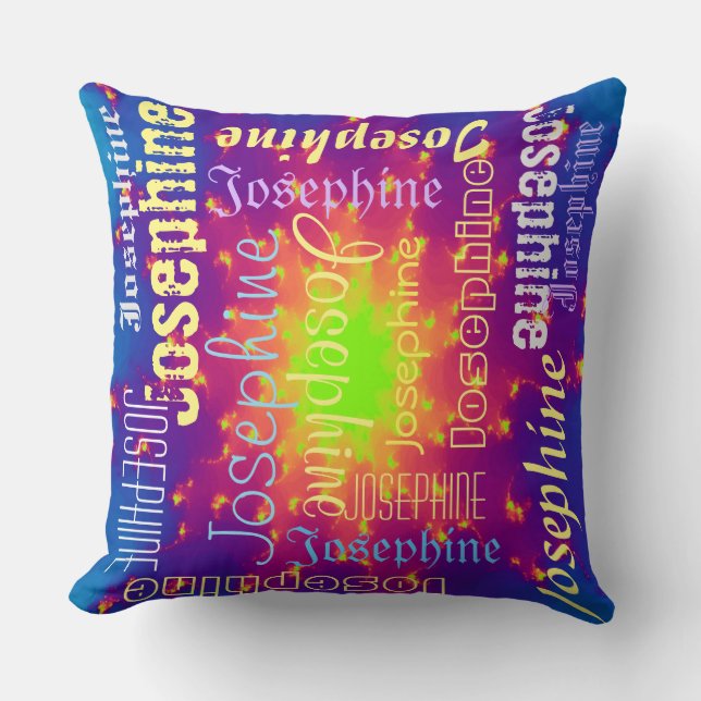 Almohada de tirar ráfaga solar fractal Super Nova (Anverso)