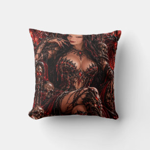 Almohada de Tirar Reina del Trono Oscuro Fantasía