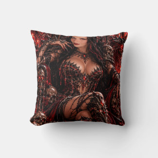 Almohada de Tirar Reina del Trono Oscuro Fantasía