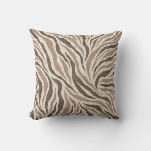Almohada de tirar remolino de cebra neutra