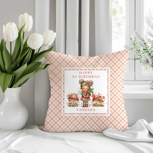 Almohada de Tirar Rosa Pastel Cumpleaños 2do Hada
