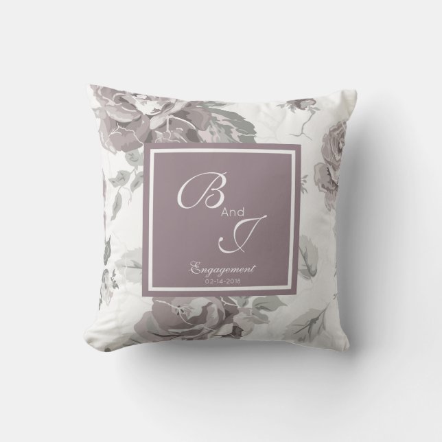 Almohada de tirar rosa polvoriento (Anverso)