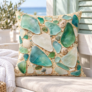 Almohada de Tirar Scatter de Vidrio de Mar