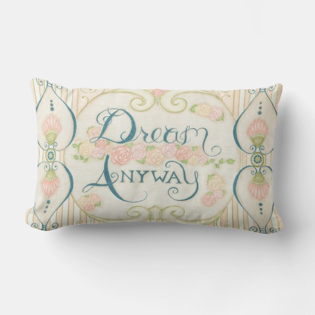 Almohada de tirar Sueña de todos modos (Anverso)