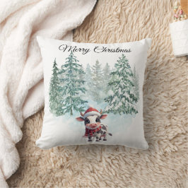 Almohada de tirar vaca de Navidad