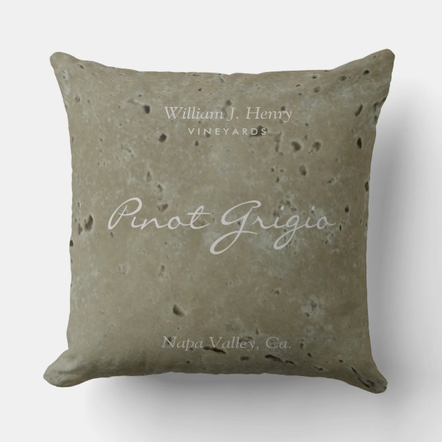Almohada de Tirar Viñedo de Vino (Anverso)