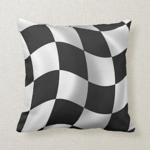 Almohada de tiro a cuadros de la bandera