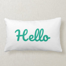 Almohada de tiro adorable del hola