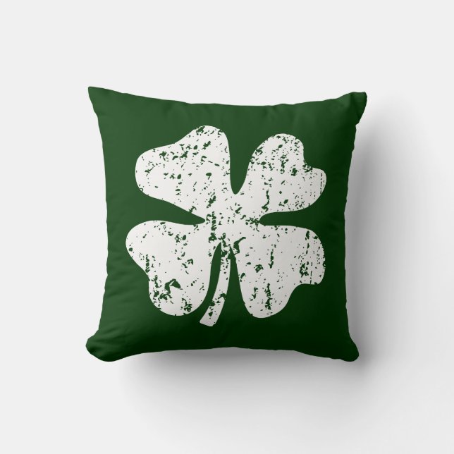 Almohada de tiro afortunada del día del St (Anverso)
