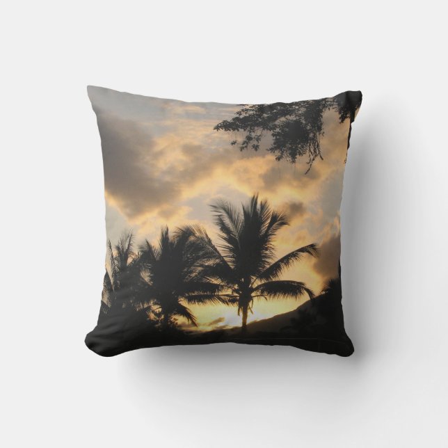 almohada de tiro al aire libre con las palmeras (Anverso)