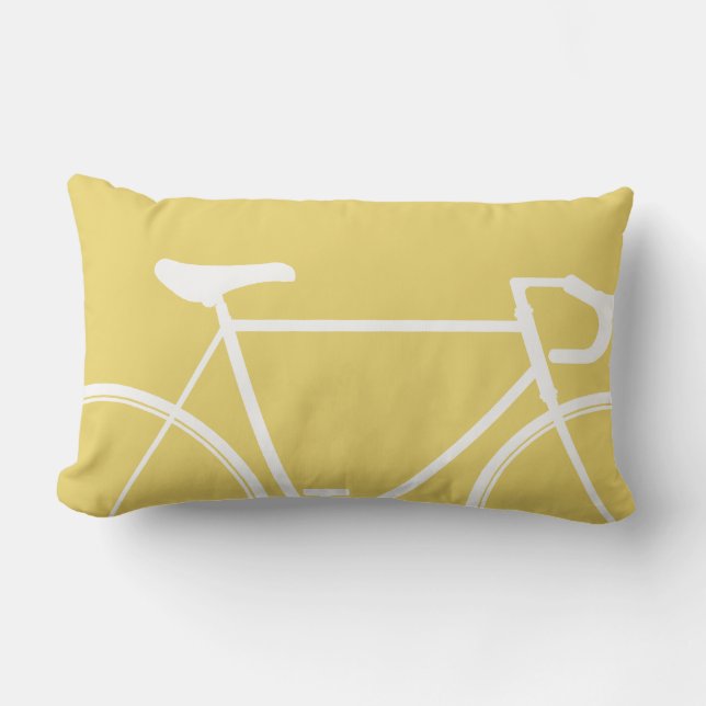 Almohada de tiro amarilla de la bici (Anverso)