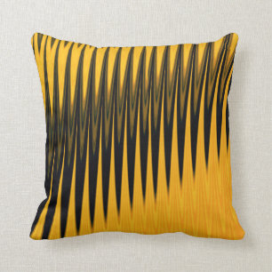 Almohada de tiro amarilla de la mostaza