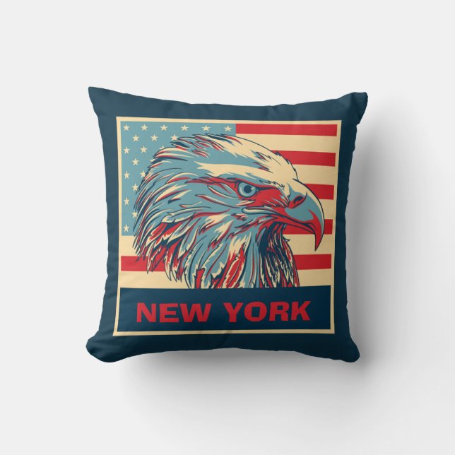 Almohada de tiro americana del águila de Nueva (Anverso)