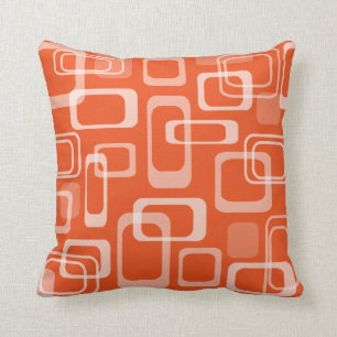 Almohada de tiro anaranjada de la decoración retr