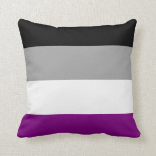Almohada de tiro asexual de la bandera del orgullo