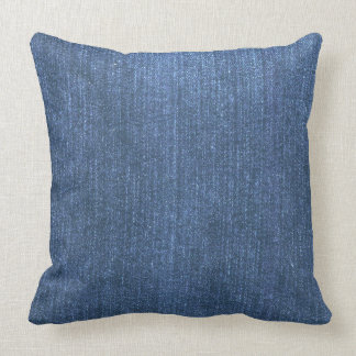 Almohada de tiro azul del dril de algodón