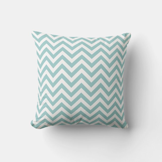 Almohada de tiro azul verde azulada del modelo de (Anverso)