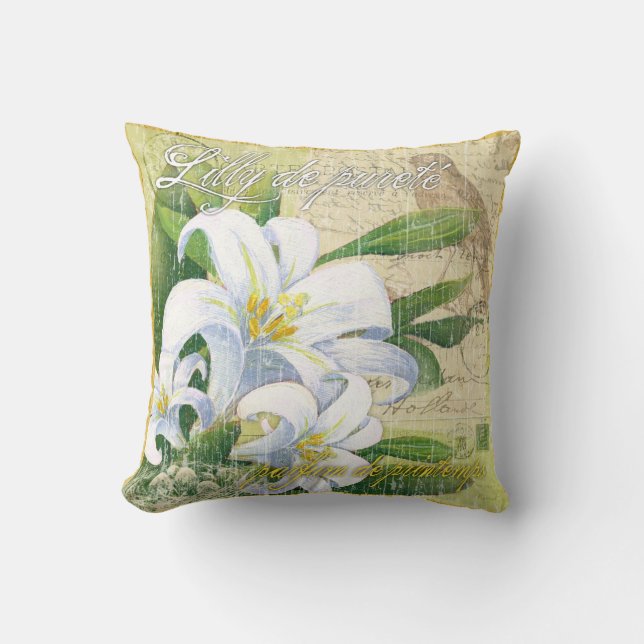 Almohada de tiro blanca de Lilly (Anverso)