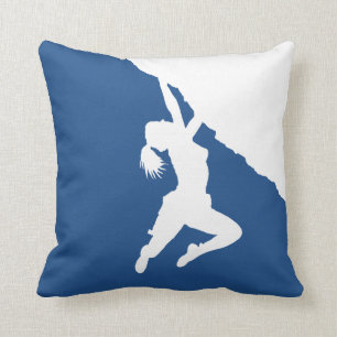 almohada de tiro bouldering del chica