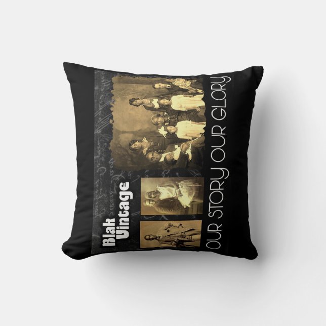 Almohada de tiro cepillada del vintage del (Anverso)