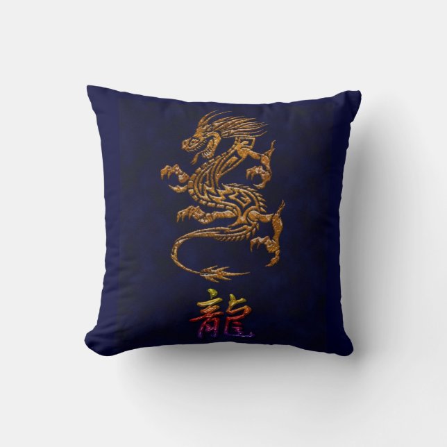 Almohada de tiro china del diseño del dragón (Anverso)