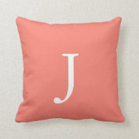 Almohada de tiro coloreada salmones del monograma