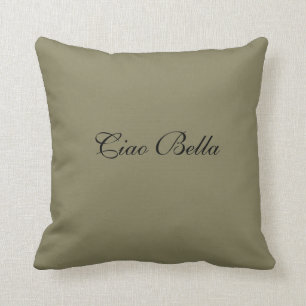 Almohada de tiro con la escritura de la escritura