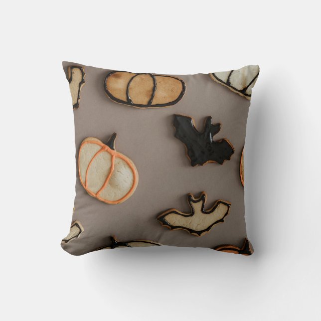almohada de tiro con temática de dulce de Hallowee (Anverso)