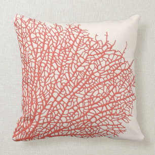 almohada de tiro coralina de la rama