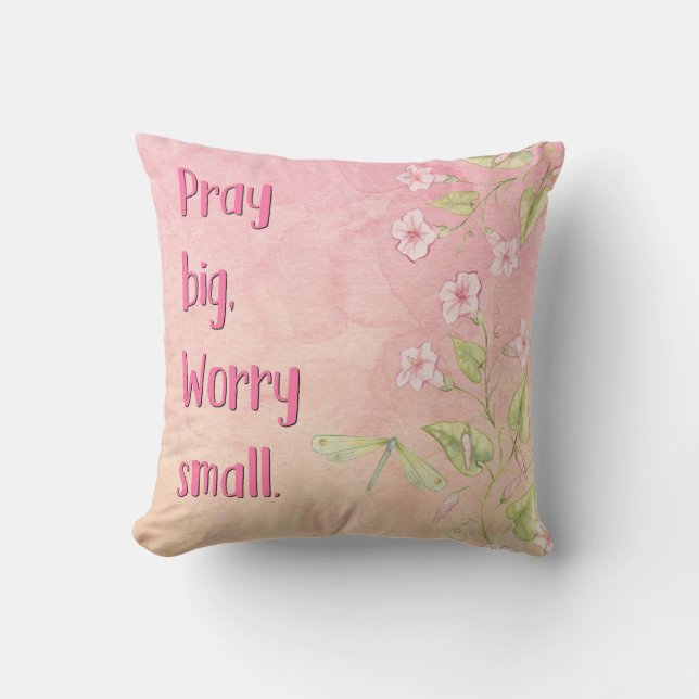 Almohada de tiro cristiana hermosa del mensaje (Anverso)