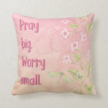 Almohada de tiro cristiana hermosa del mensaje