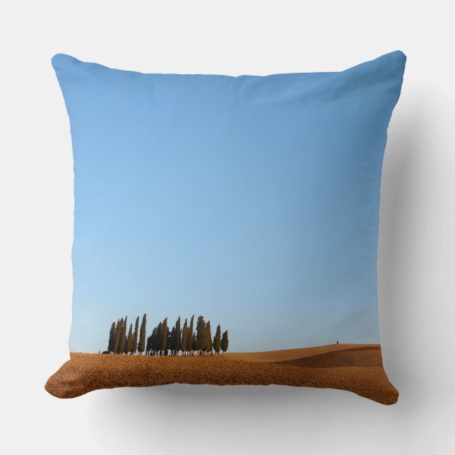 Almohada de tiro cuadrada de un paisaje de Toscana (Anverso)