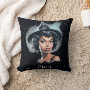 almohada de tiro de bruja de bonito