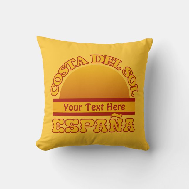 Almohada de tiro de encargo de ESPAÑA Costa del (Anverso)