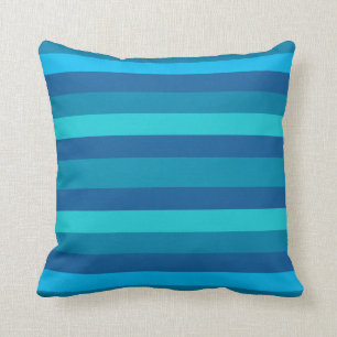 Almohada de tiro de encargo de las rayas azules