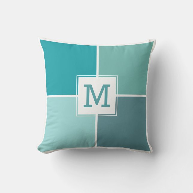 Almohada de tiro de encargo del monograma de las (Anverso)