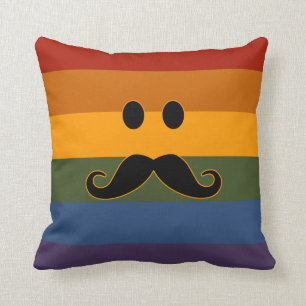 Almohada de tiro de encargo del orgullo del bigote