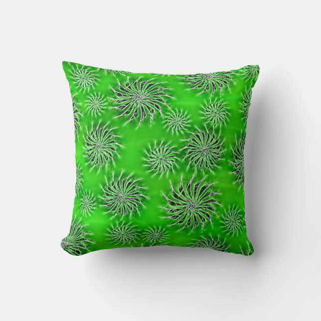 Almohada de tiro de giro verde del modelo de la (Anverso)