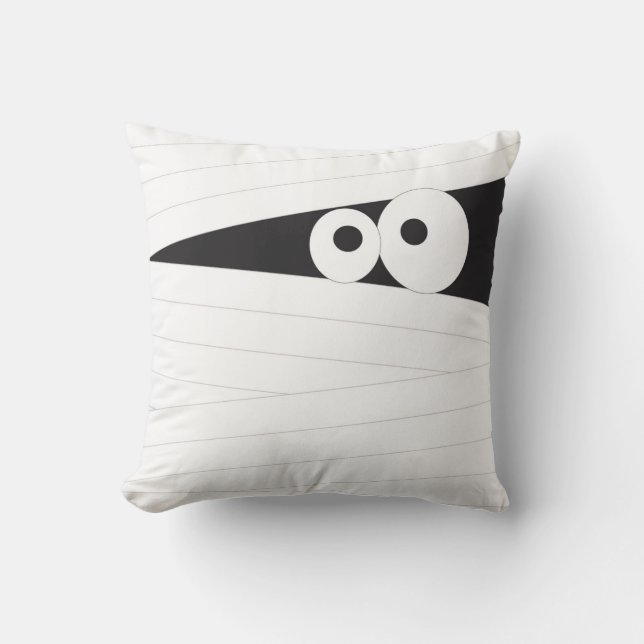 almohada de tiro de Halloween de la momia, (Anverso)