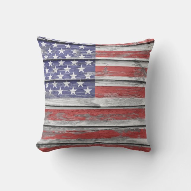 Almohada de tiro de la bandera americana (Anverso)