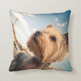 Almohada de tiro de la foto del mascota
