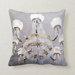 Almohada de tiro de la lámpara de la acuarela